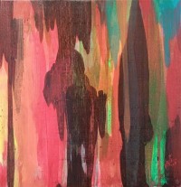 Khalid Khan-Kaay, 28 x 32 Inch, Acrylic on Canvas, Abstract Painting, AC-KHKN-103